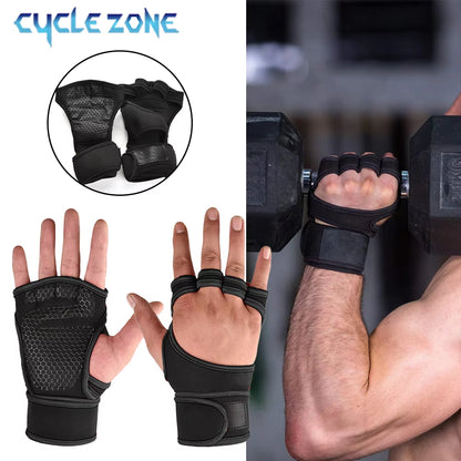 Weightlifting Training Gloves Fitness Sports Body Building Gym Hand Wrist Palm Protector Gloves MTB Cycling Gloves for Men Women