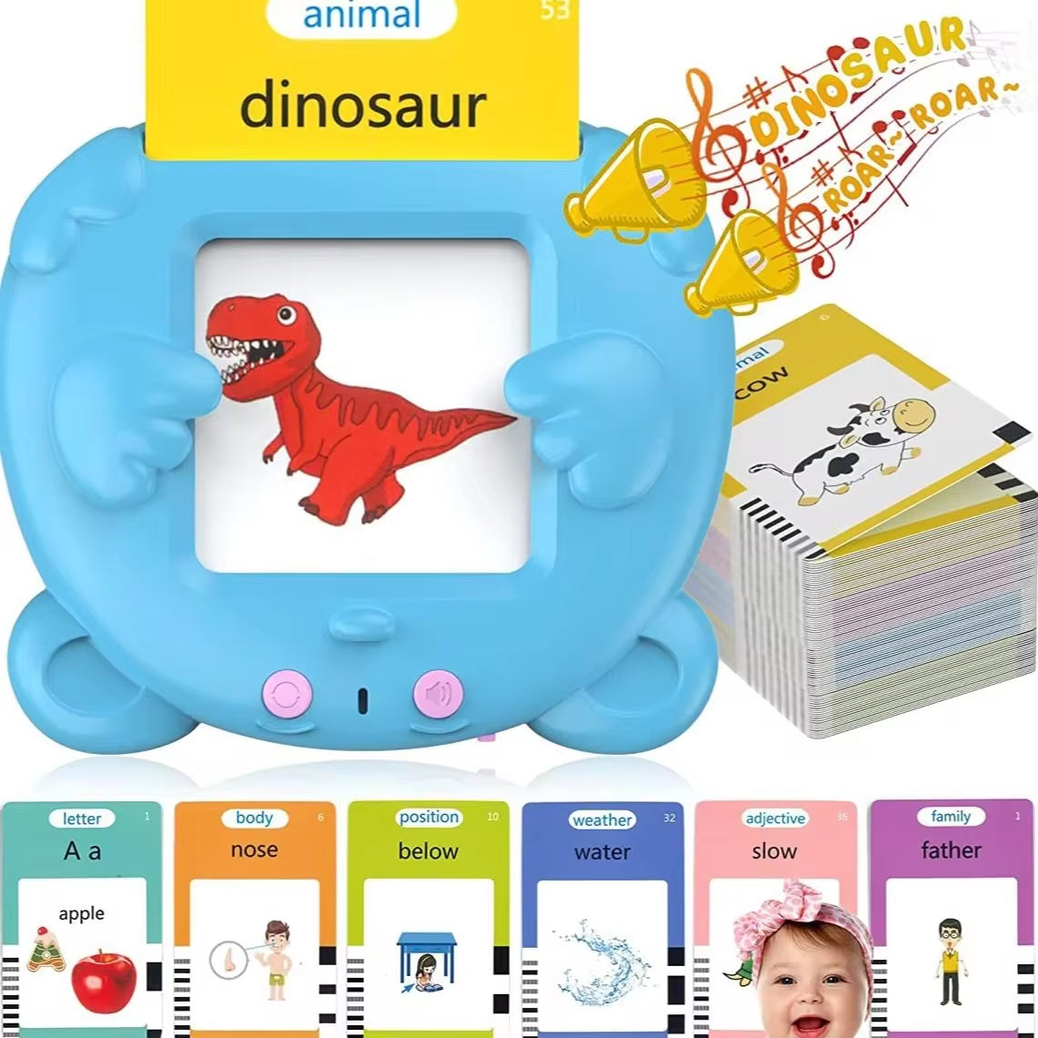 Talking Flash Cards Early Educational Toys Baby Boys Girls Preschool Learning Reading Machine Interactive Gift