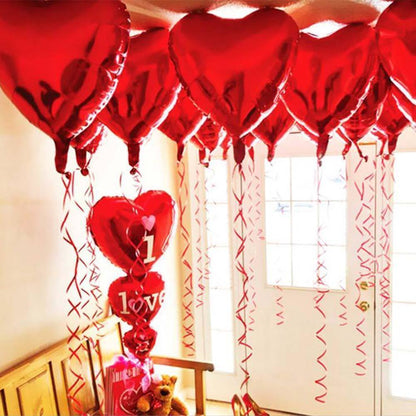 10/20X Love Heart Foil Balloon Wedding Party Romantic Valentines Birthday Decor