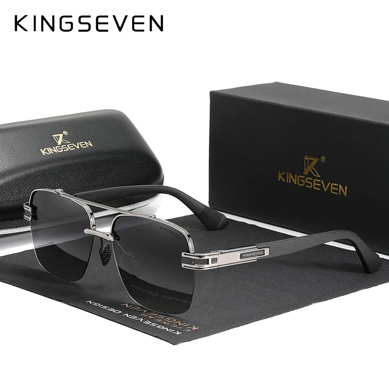 KINGSEVEN 2024 Brand New Design Sunglasses For Men Polarized Gradient Sun Glasses Women Eyewear Square Retro Eyewear Okulary