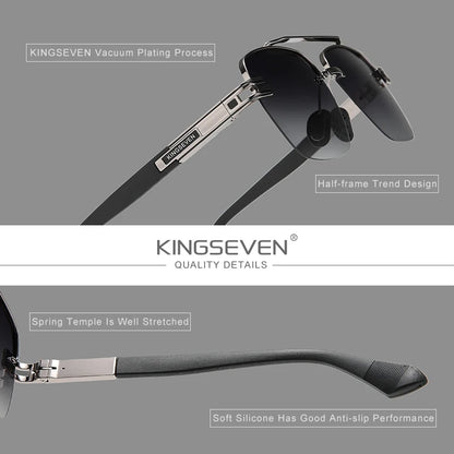 KINGSEVEN 2024 Brand New Design Sunglasses For Men Polarized Gradient Sun Glasses Women Eyewear Square Retro Eyewear Okulary