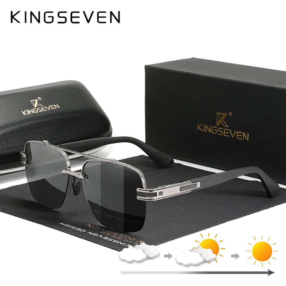 KINGSEVEN 2024 Brand New Design Sunglasses For Men Polarized Gradient Sun Glasses Women Eyewear Square Retro Eyewear Okulary