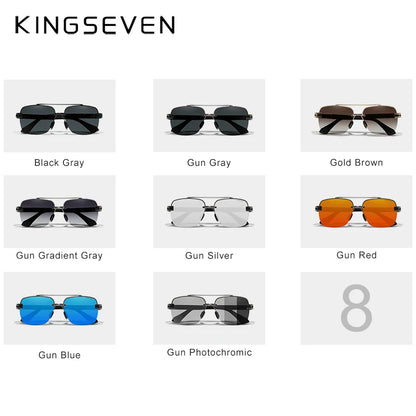 KINGSEVEN 2024 Brand New Design Sunglasses For Men Polarized Gradient Sun Glasses Women Eyewear Square Retro Eyewear Okulary