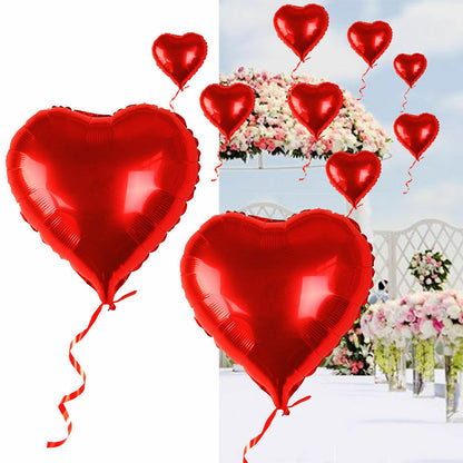 10/20X Love Heart Foil Balloon Wedding Party Romantic Valentines Birthday Decor