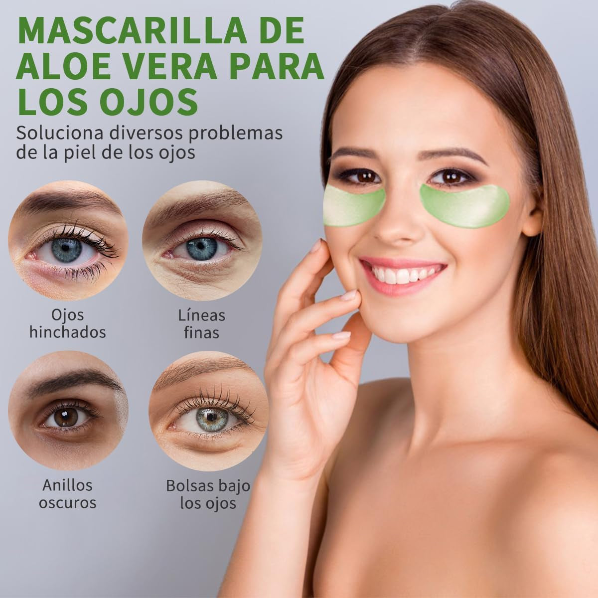 60 PCS Parches Ojos Bolsas Y Ojeras,Parches Ojos,Atenuar Las Ojeras Y Las Bolsas De Los Ojos Y Mejorar Las Líneas Finas,Hidratante anti Edad,Y Hacer Que La Piel De Los Ojos Esté Firme,Hidratada